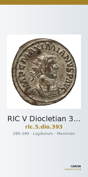 RIC V Diocletian 393 — CANOA