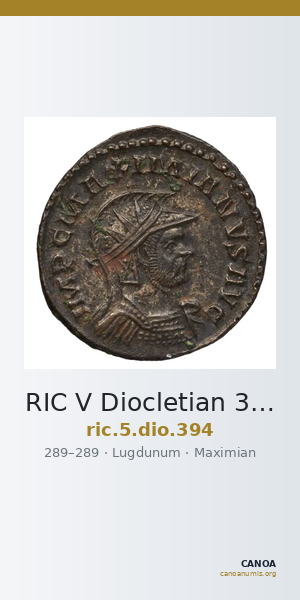 RIC V Diocletian 394 — CANOA
