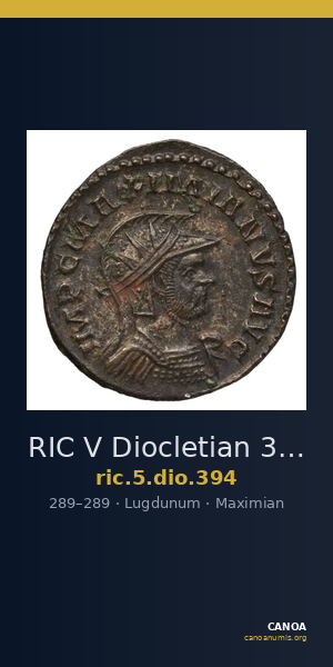 RIC V Diocletian 394 — CANOA