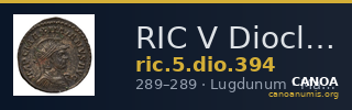 RIC V Diocletian 394 — CANOA