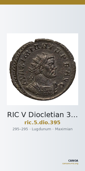 RIC V Diocletian 395 — CANOA