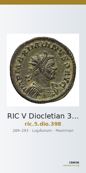 RIC V Diocletian 398 — CANOA