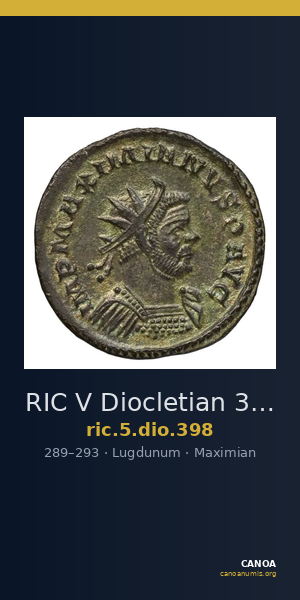 RIC V Diocletian 398 — CANOA
