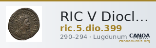 RIC V Diocletian 399 — CANOA