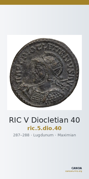 RIC V Diocletian 40 — CANOA
