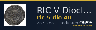RIC V Diocletian 40 — CANOA