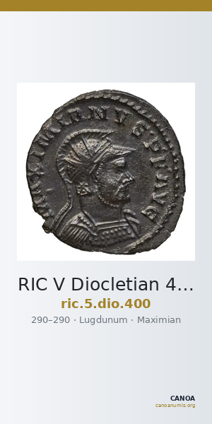 RIC V Diocletian 400 — CANOA