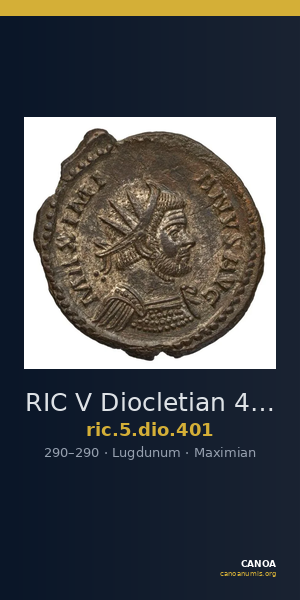 RIC V Diocletian 401 — CANOA