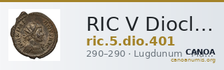 RIC V Diocletian 401 — CANOA