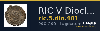RIC V Diocletian 401 — CANOA