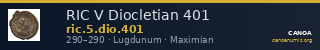 RIC V Diocletian 401 — CANOA