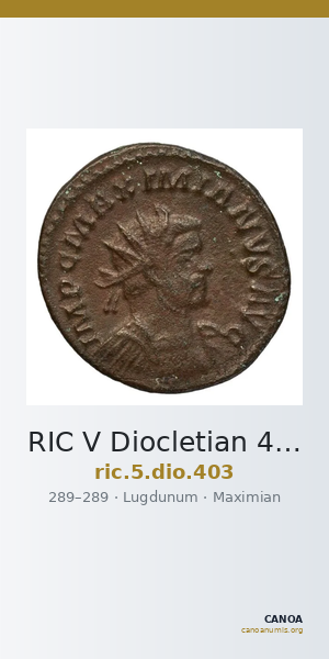RIC V Diocletian 403 — CANOA