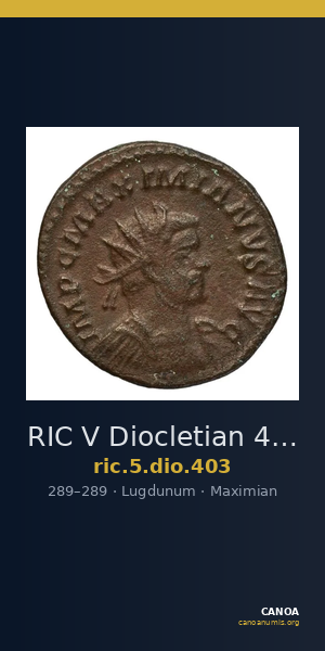 RIC V Diocletian 403 — CANOA