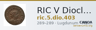 RIC V Diocletian 403 — CANOA