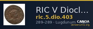 RIC V Diocletian 403 — CANOA