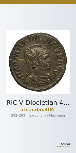 RIC V Diocletian 404 — CANOA