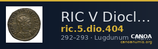 RIC V Diocletian 404 — CANOA