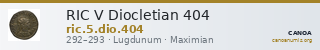 RIC V Diocletian 404 — CANOA