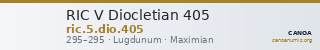 RIC V Diocletian 405 — CANOA