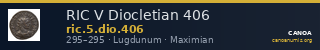 RIC V Diocletian 406 — CANOA