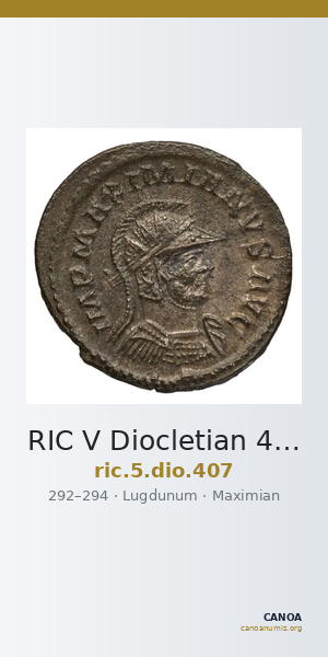 RIC V Diocletian 407 — CANOA