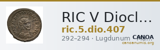 RIC V Diocletian 407 — CANOA