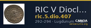 RIC V Diocletian 407 — CANOA