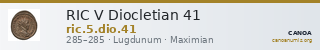 RIC V Diocletian 41 — CANOA