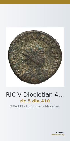 RIC V Diocletian 410 — CANOA
