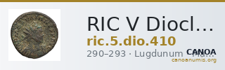 RIC V Diocletian 410 — CANOA