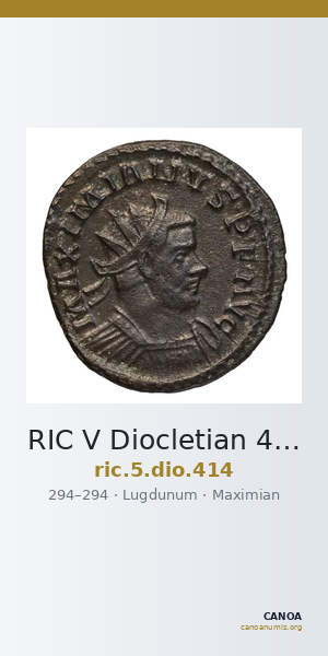 RIC V Diocletian 414 — CANOA