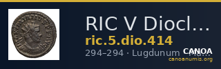 RIC V Diocletian 414 — CANOA