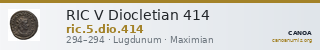 RIC V Diocletian 414 — CANOA