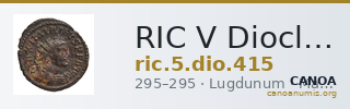 RIC V Diocletian 415 — CANOA