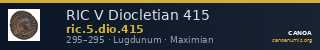 RIC V Diocletian 415 — CANOA