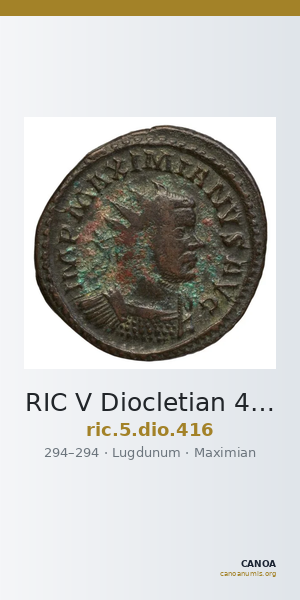 RIC V Diocletian 416 — CANOA
