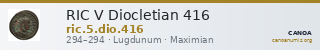 RIC V Diocletian 416 — CANOA