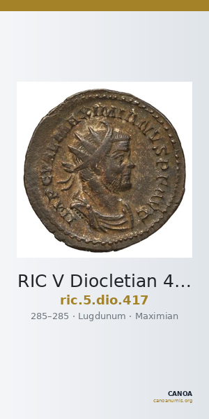 RIC V Diocletian 417 — CANOA