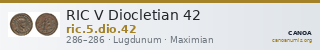 RIC V Diocletian 42 — CANOA