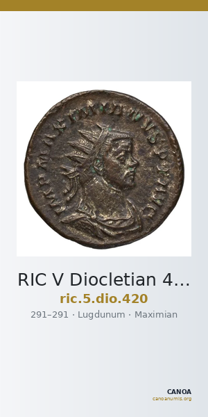 RIC V Diocletian 420 — CANOA