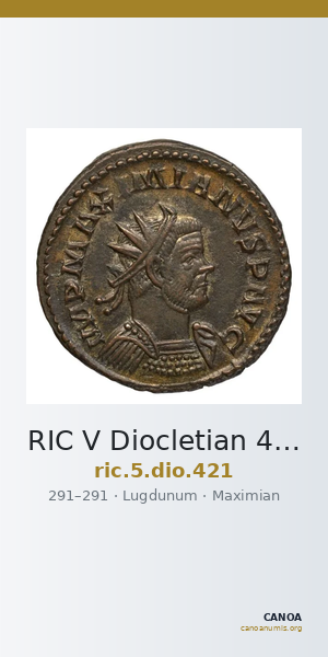 RIC V Diocletian 421 — CANOA