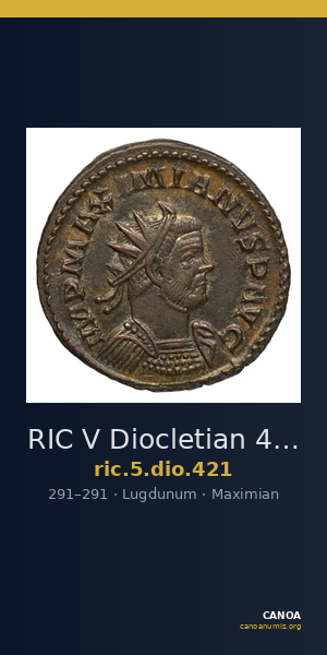 RIC V Diocletian 421 — CANOA