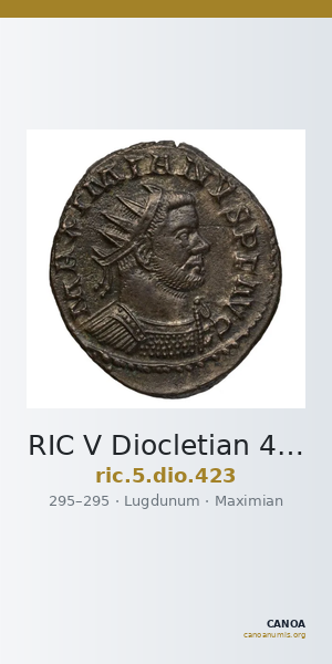 RIC V Diocletian 423 — CANOA