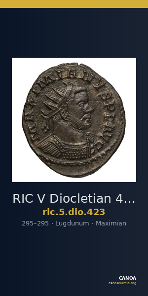 RIC V Diocletian 423 — CANOA