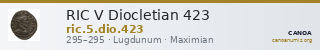 RIC V Diocletian 423 — CANOA