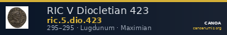 RIC V Diocletian 423 — CANOA