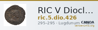 RIC V Diocletian 426 — CANOA