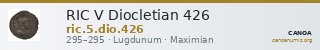 RIC V Diocletian 426 — CANOA