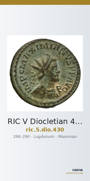 RIC V Diocletian 430 — CANOA