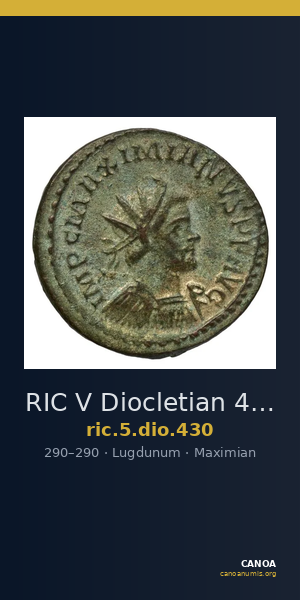 RIC V Diocletian 430 — CANOA
